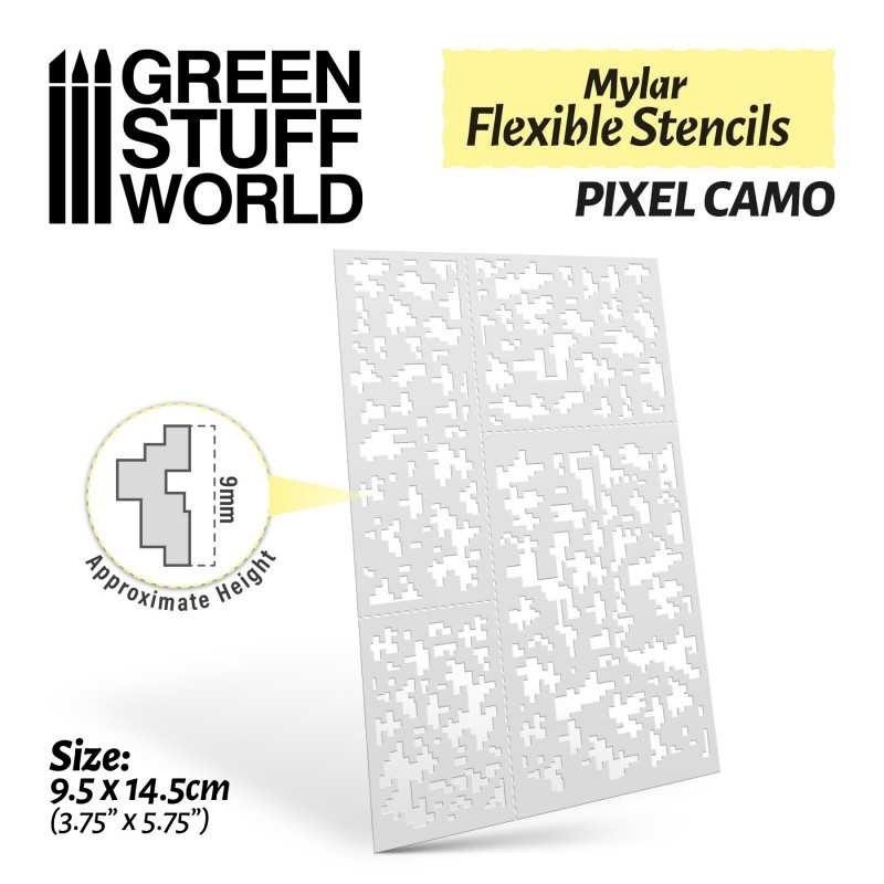 Stencil Flessibili - Mimetizzazione pixel (9mm ca.) (3681)