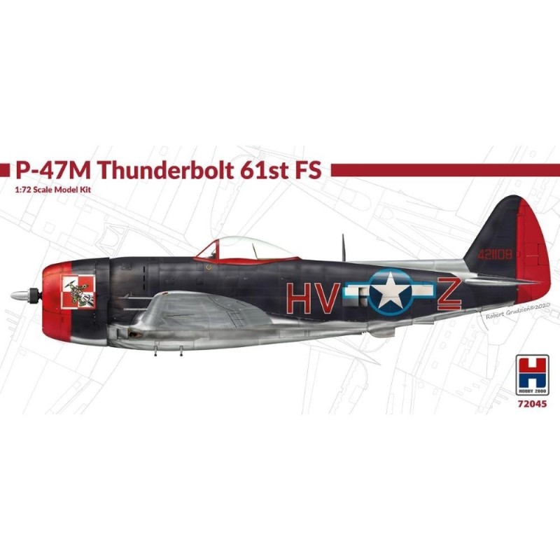 P-47M Thunderbolt 61st Fighter Squadron - Revell + Cartograf + Masks (1/72)