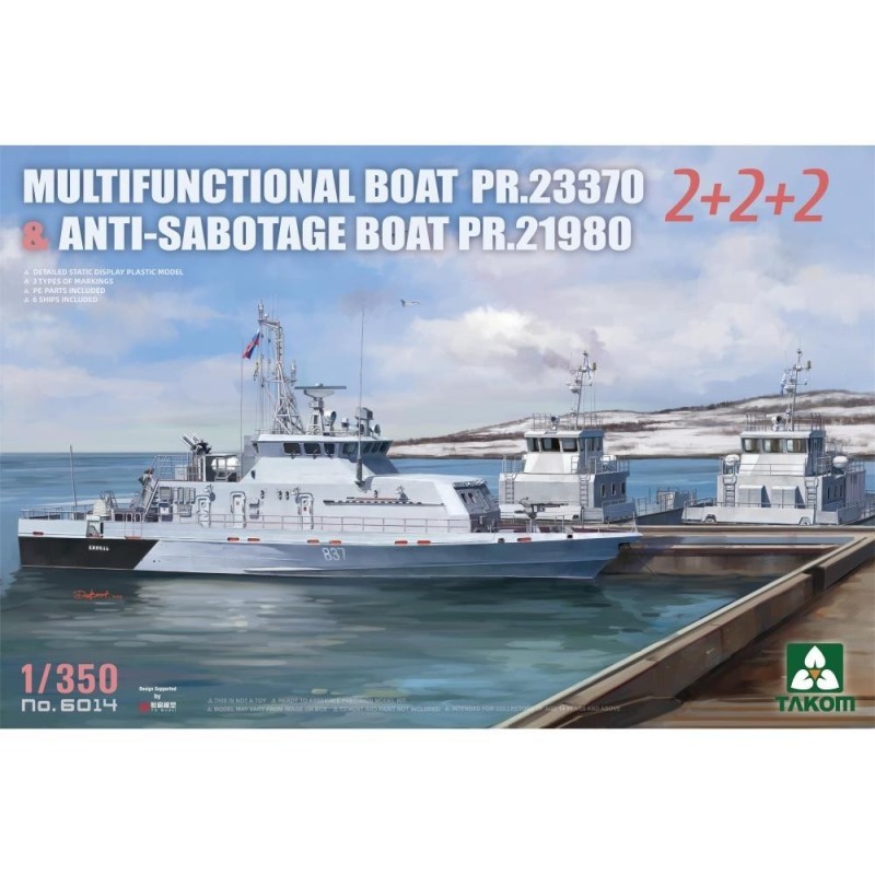 MULTIFUNCTIONAL BOAT PR.23370 & ANTI-SABOTAGE BOAT PR.21980 2+2+2 (1/350)