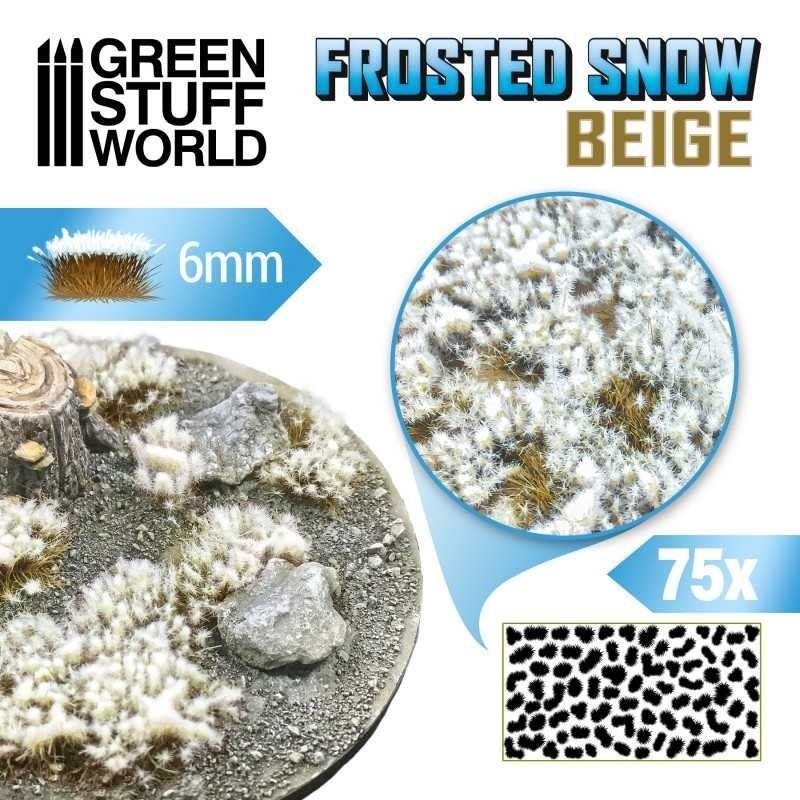Ciuffi Arbusti di Neve - Autoadesivi - 6mm - BEIGE (11789)