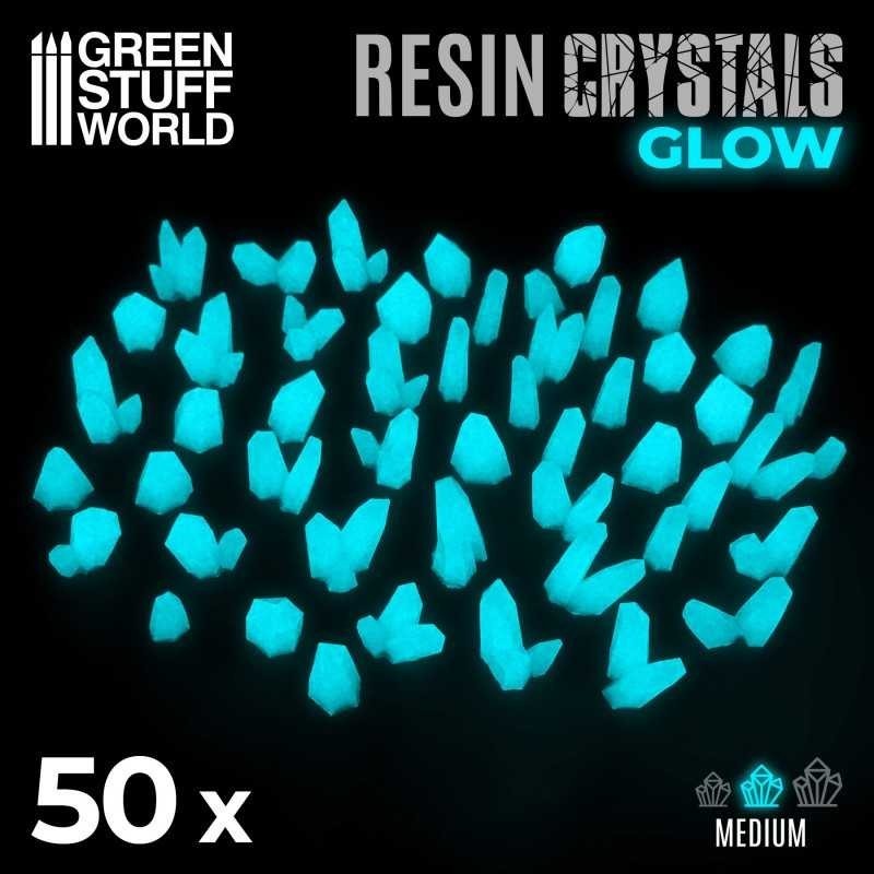 Cristalli in Resina BLU TURCHESE GLOW - Medi (10393)