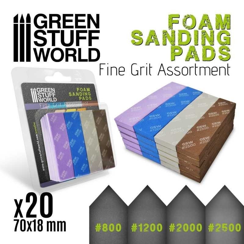 SPUGNA ABRASIVA EVA - Assortimento grana fine x20 (10976)