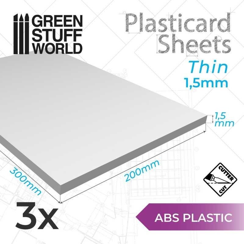 Foglio Plasticard ABS 1'5 mm - 3 lastre (9107)