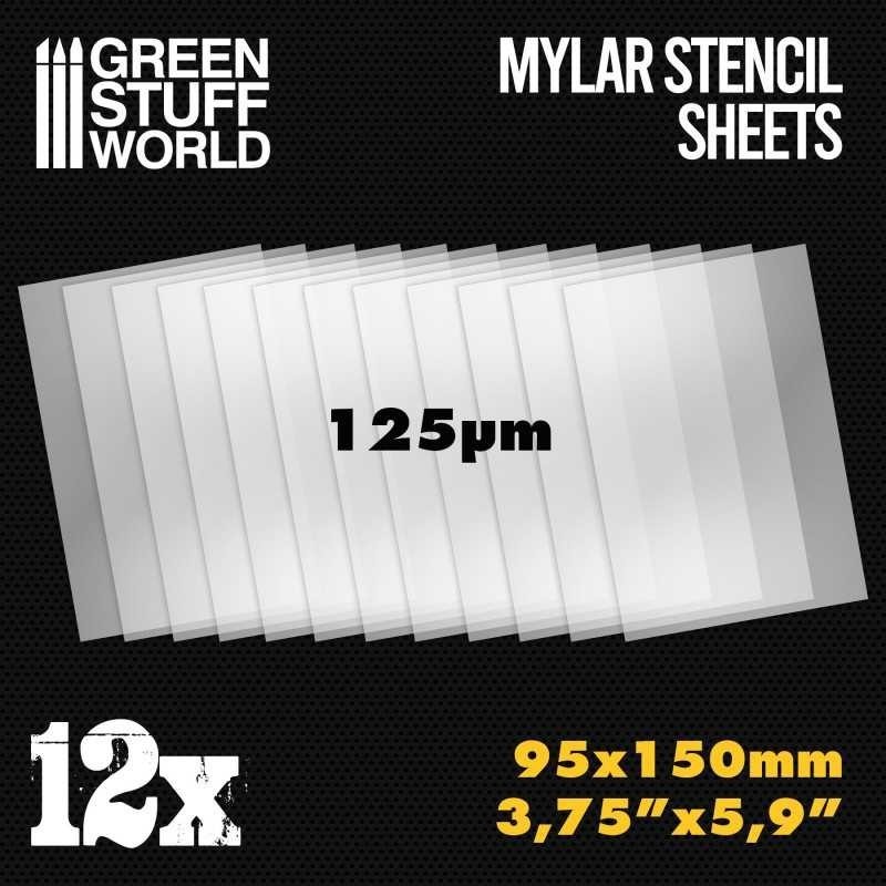 Fogli Stencil Mylar Piccoli x12 (10354)
