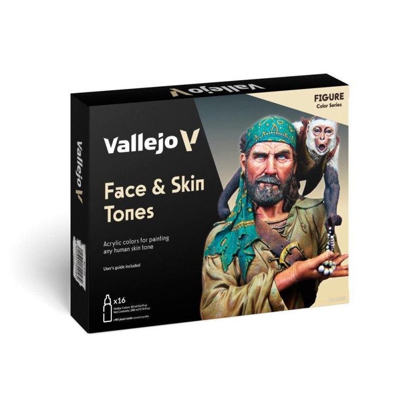 Vallejo set Face & Skin Tones di 16 colori da 18 ml
