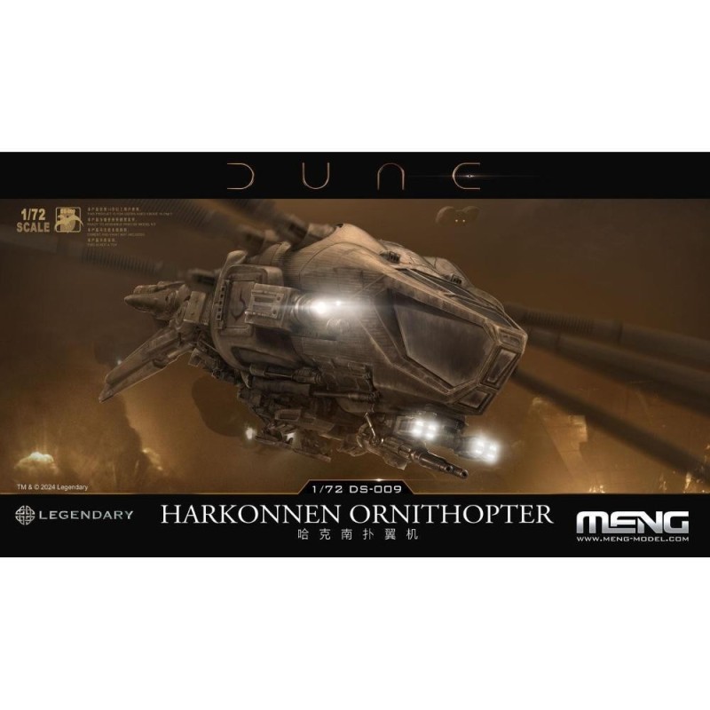 Dune Harkonnen Ornithopter Model Kit + 4 figure di equipaggio 1/72