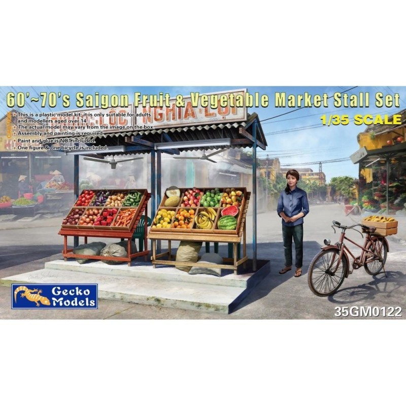 60' / 70's Saigon Fruit & Vegetable Market Stall Set (1/35)