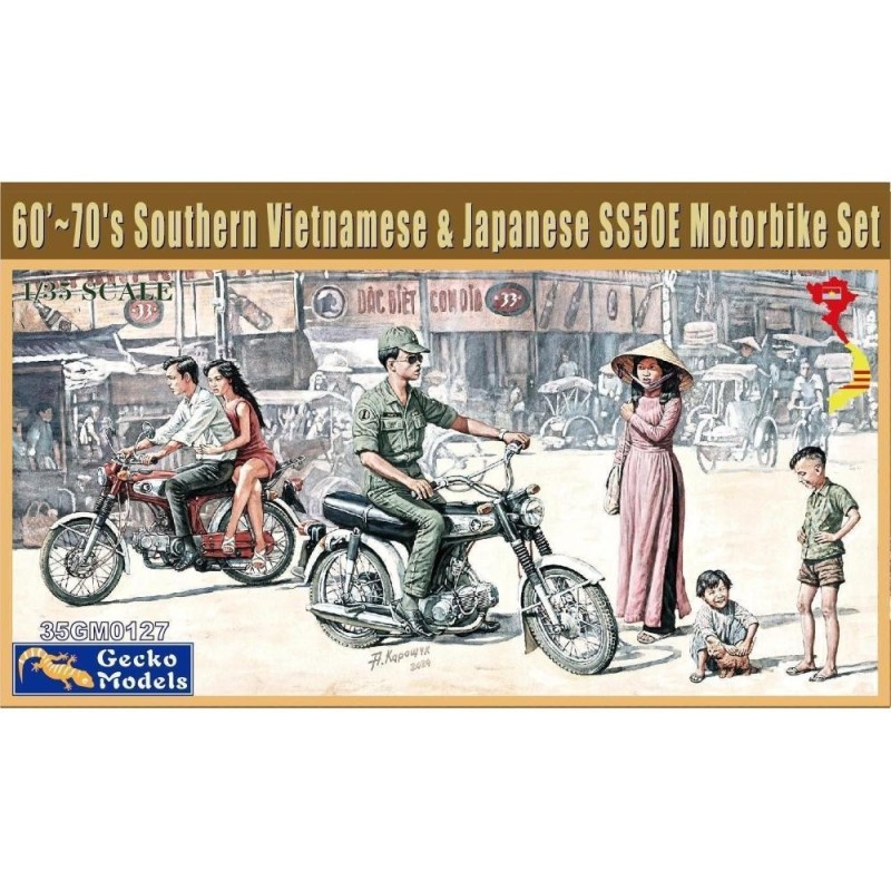 0'/ 70's Southern Vietnamese & Japanese Motorbike Set (1/35)