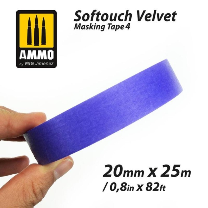 Nastro per mascheratura in velluto Softouch n.4 (20mm x 25M)
