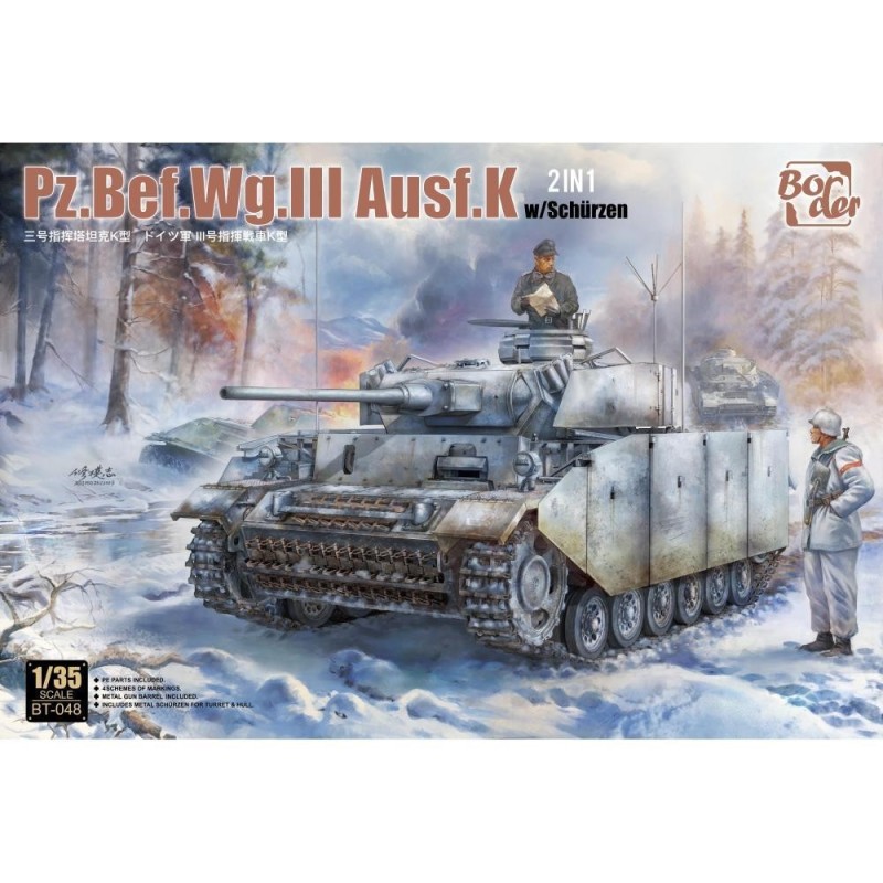 Panzer Bef.Wg.III Ausf.K with shurzen (2 in 1) con fotoincisioni e canna in metallo (1/35)