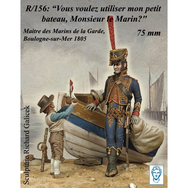 “Vous voulez utiliser mon petit bateau, Monsieur le Marin? Maitre des Marines de la Garde Impériale, 1805 (75mm)