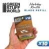 Set 10x Lame Ricambio Taglierino Modellismo (1334)