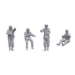WW2 U.S. tank crew (4 figure in resina) (1/35)