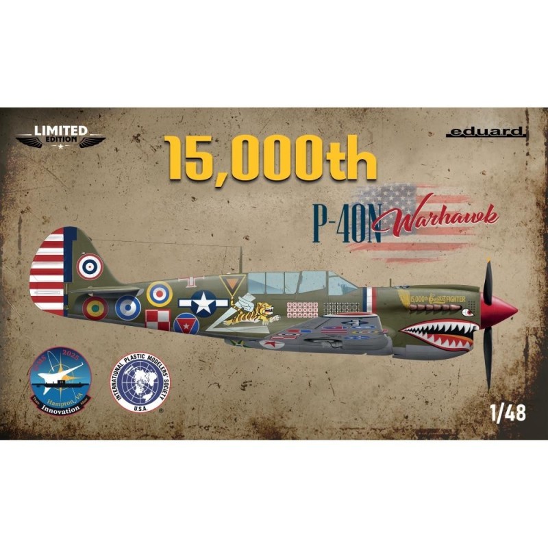 5,000th - Limited edition kit of US WWII fighter P-40N Warhawk 1/48