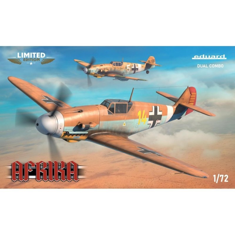 AFRIKA DUAL COMBO Limited edition kit of the German WWII fighter Bf 109 in F-4, G-2 and G-4 versions 1/72