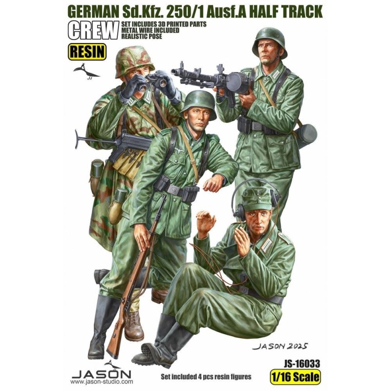 German Sd.Kfz. 250/1 Ausf.A Half Track crew (1/16)