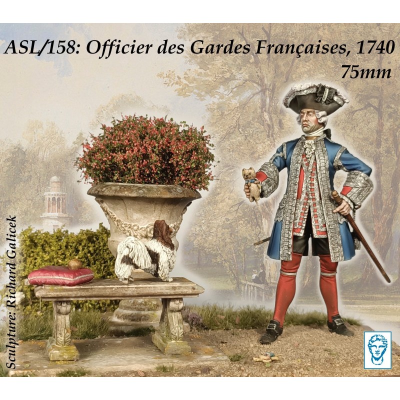 Officier des Gardes Françaises 1740. EDIZIONE LIMITATA 160 COPIE (75mm)