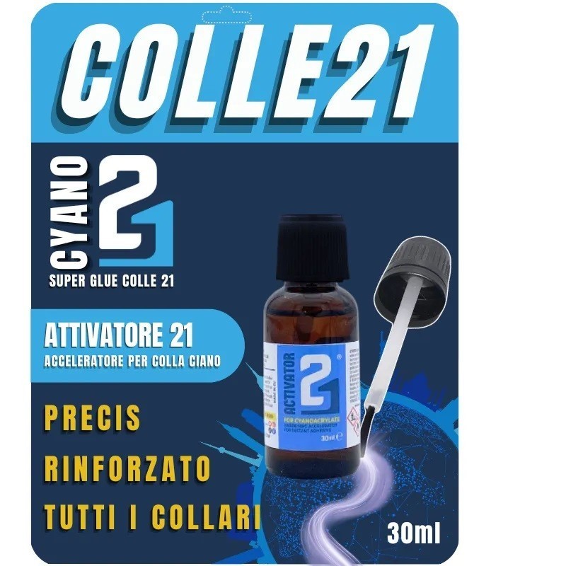 Attivatore Liquido Superglue Colle21 – 30ml | Attivazione Istantanea per Colla Cianoacrilica