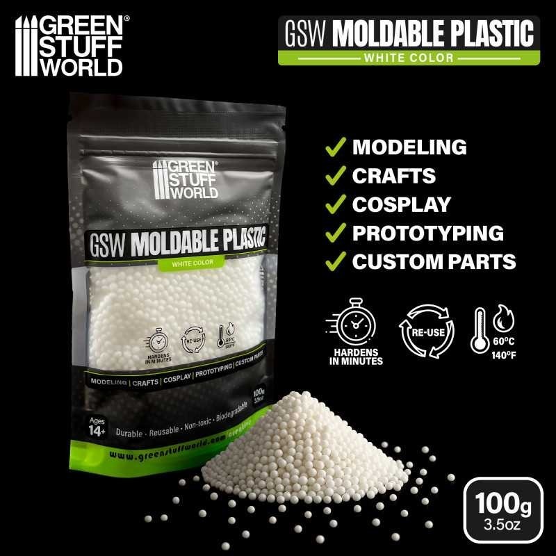 Palline di plastica modellabile - Bianco 100 g (6330)