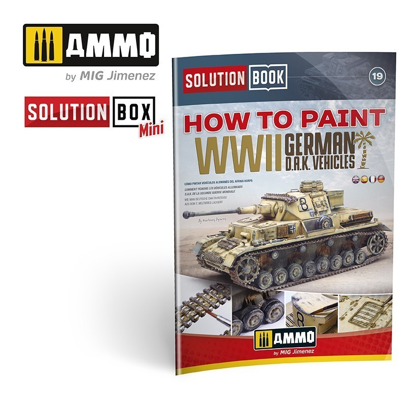 SOLUTION BOOK 19 - How to Paint WWII German D.A.K .Vehicles (English, Castellano, Français, Deutsch)