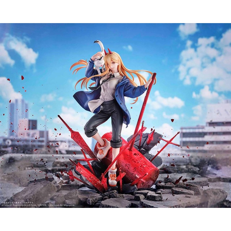 Chainsaw Man Power & Meowy S-Fire Statue