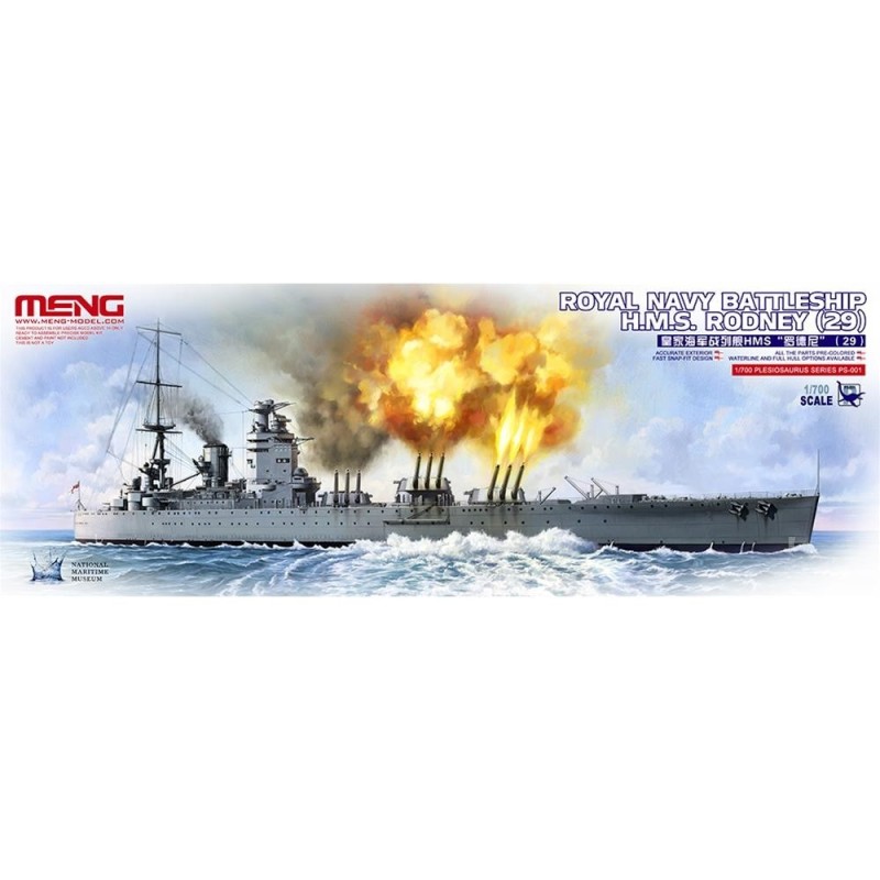 Royal Navy Battleship H.M.S. Rodney (29) 1/700