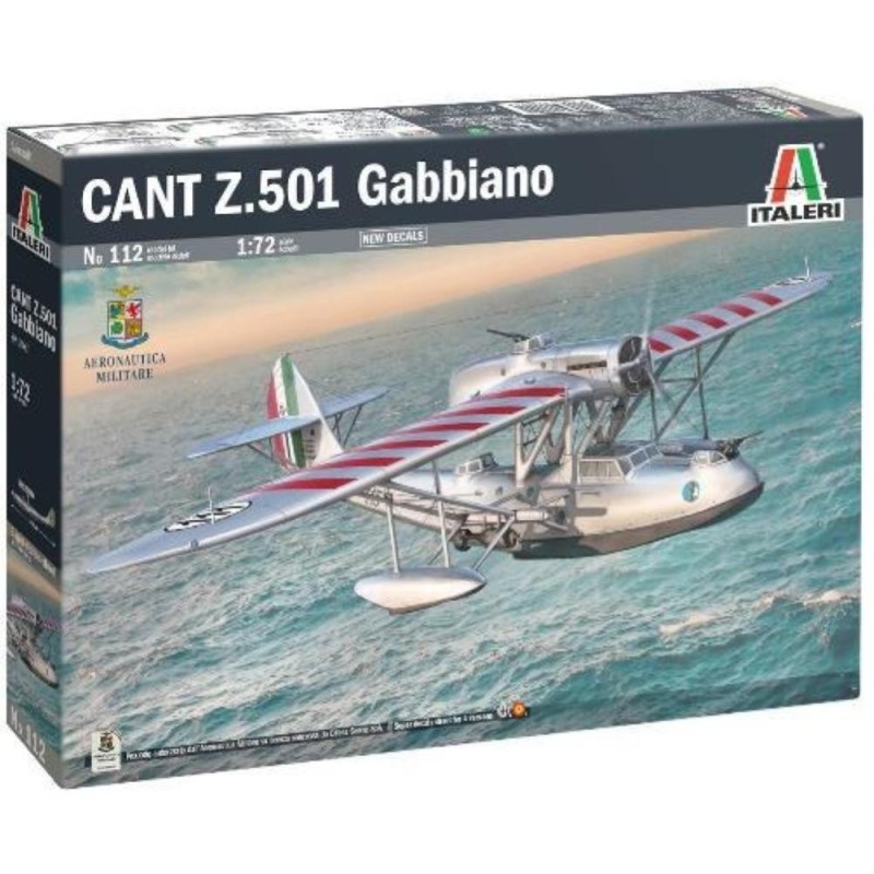 CANT Z.501 Gabbiano Scatola con ologramma Aeronautica Militare super decal per 4 versioni 1/72