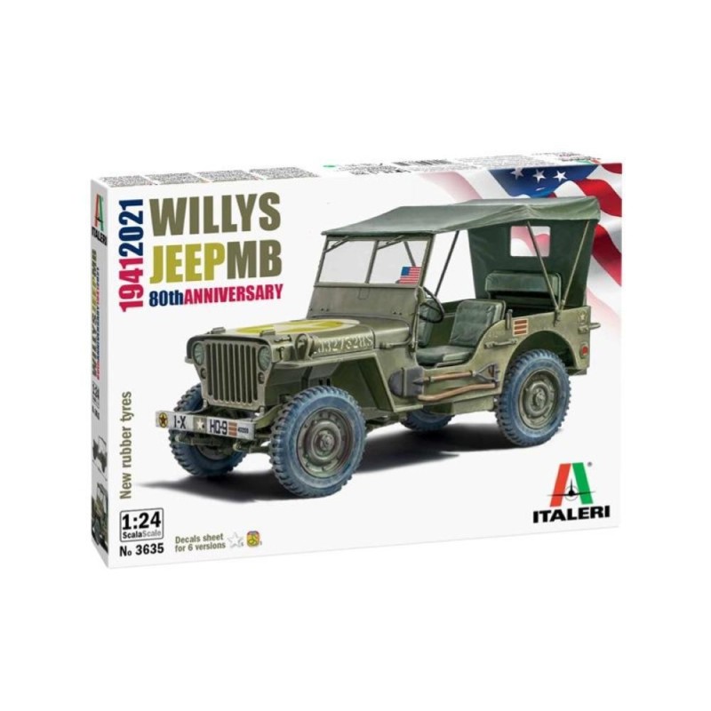 Willys Jeep MB 80th Year Anniversary 1/24
