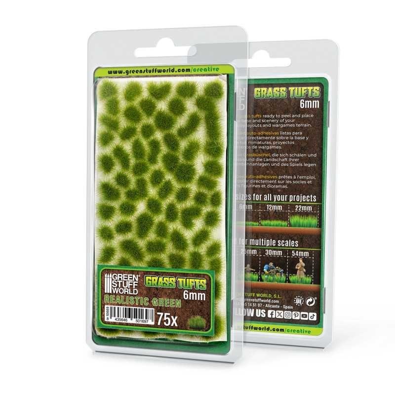 Ciuffi d'Erba - Tuft 6 mm - Verde Realistico (10669)