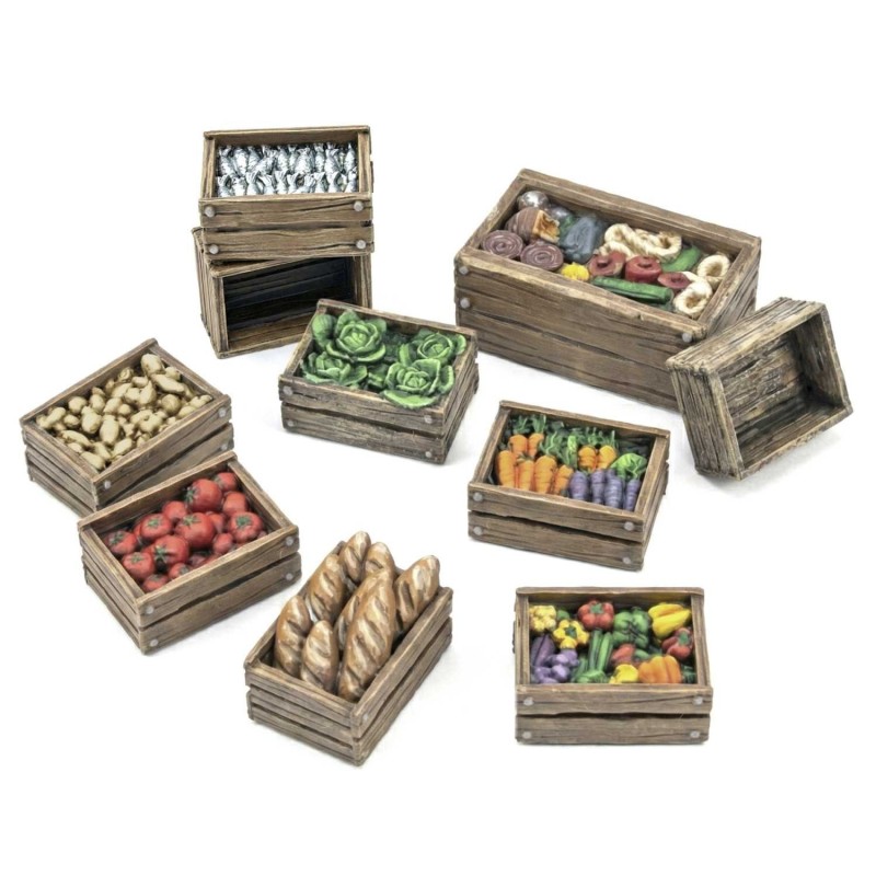 Casse di legno con cibo 1:48 (12684)