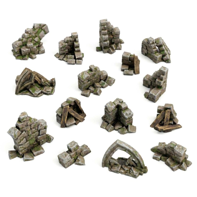 Rovine di mura in pietra 1:48 (12745)