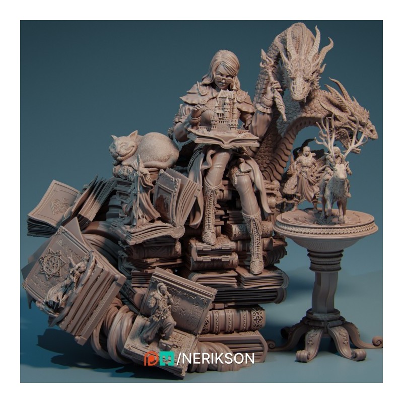 Orinthia The Magical Librarian DIORAMA (140mm)