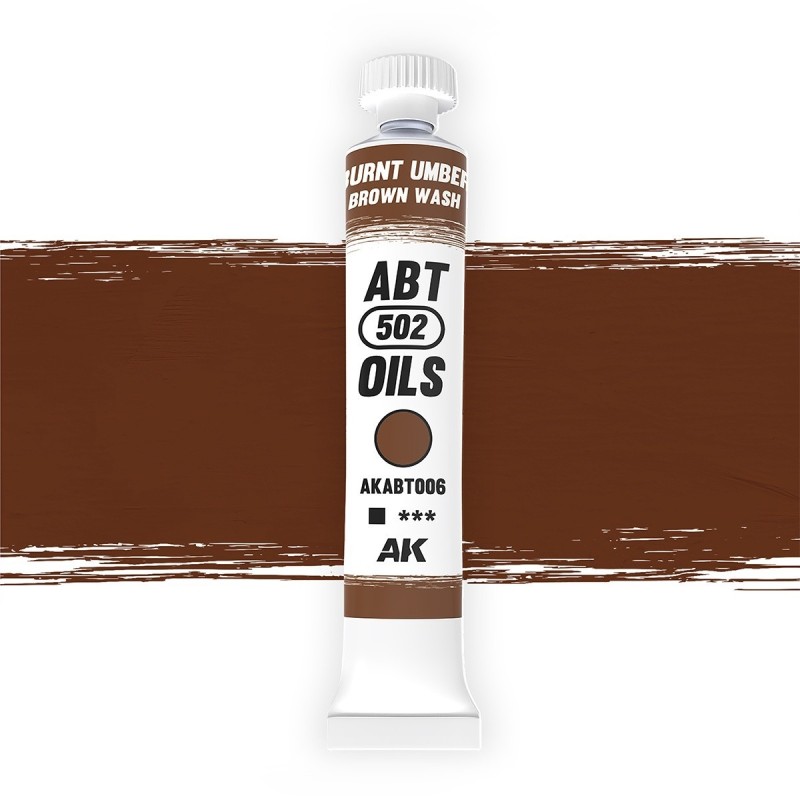 Colore ad olio Burnt Umber in tubetto da 20ml