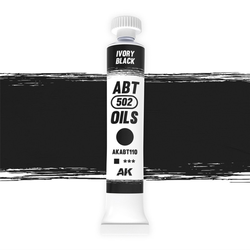 Colore ad olio Ivory Black in tubetto da 20ml
