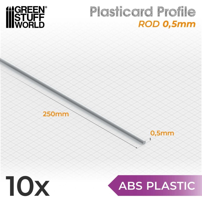 Profilato Plasticard TONDINO 0'5mm (9171)