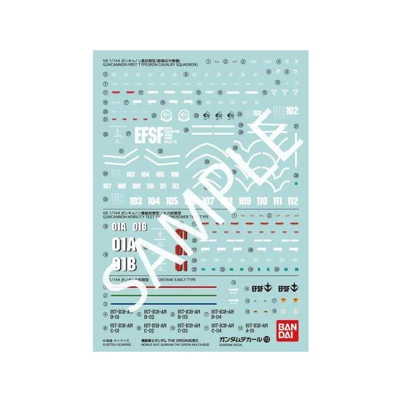 Gundam Decal 113 Gundam Origin Multi 2