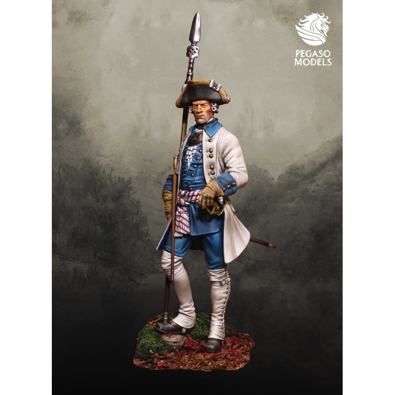 Saxon Infantry Captain, Prinz Xavier Regiment, Minden 1759 (75mm)