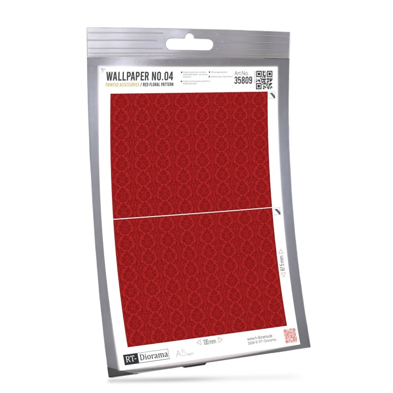 Wallpaper No.04 – Red Floral Pattern 1/35