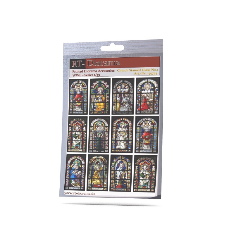 Romanic church stained glass windows No.1 1/35