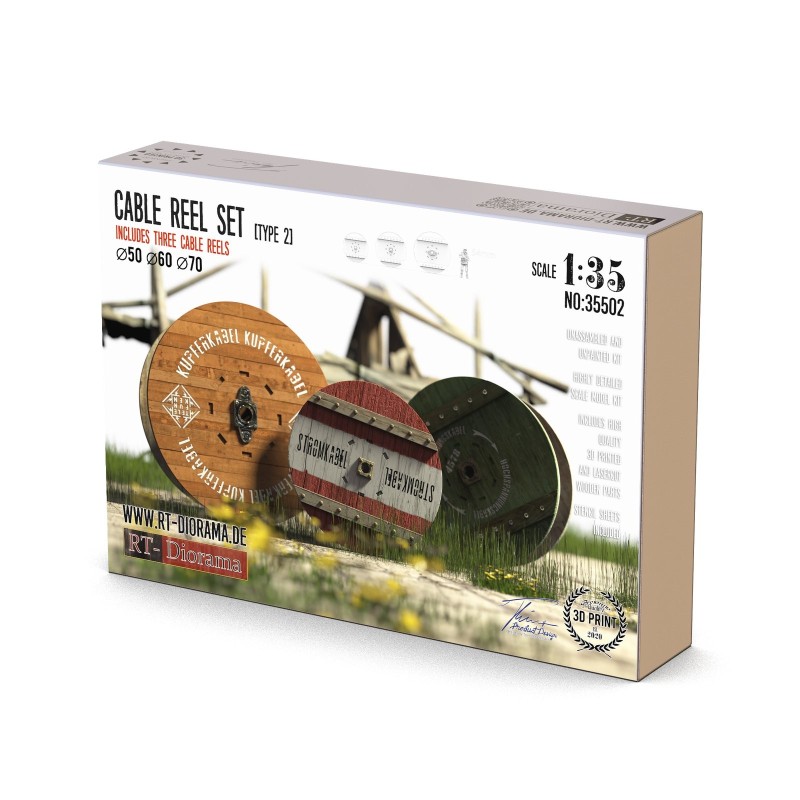 Cable Reel Set (3pcs. medium) 1/35