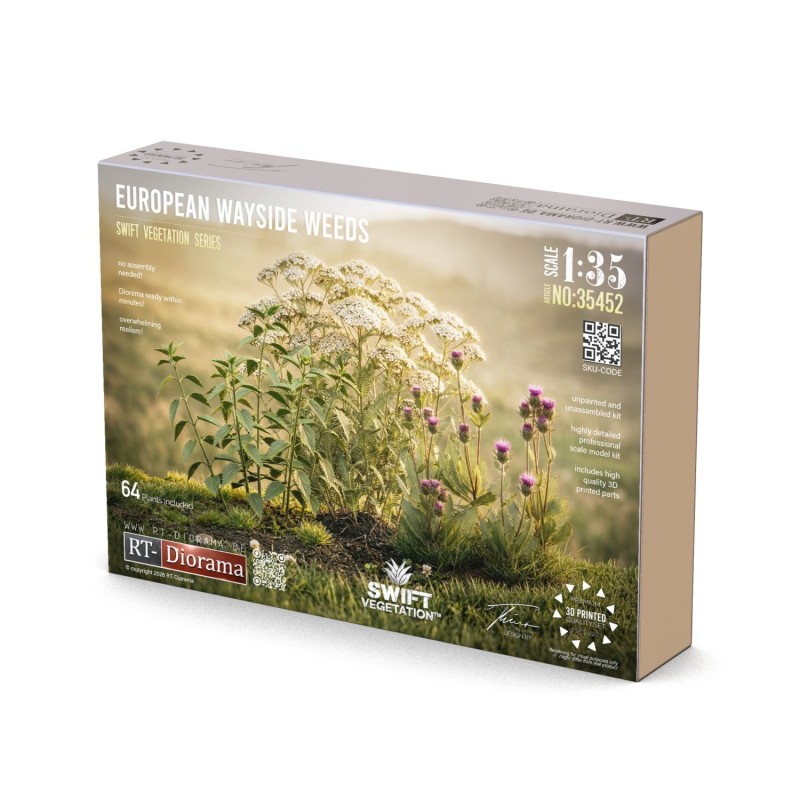 European Wayside Weeds 1/35 – 3D Printed Diorama Vegetation Bundle