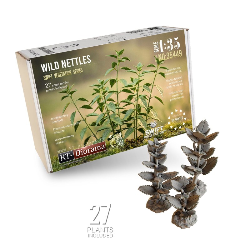 Wild Nettles 1/35 – 3D Printed Diorama Vegetation Set