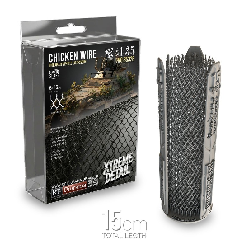 Ultra-Fine Chicken Wire [Diamond. Shape] 1/35 3D PRINTED