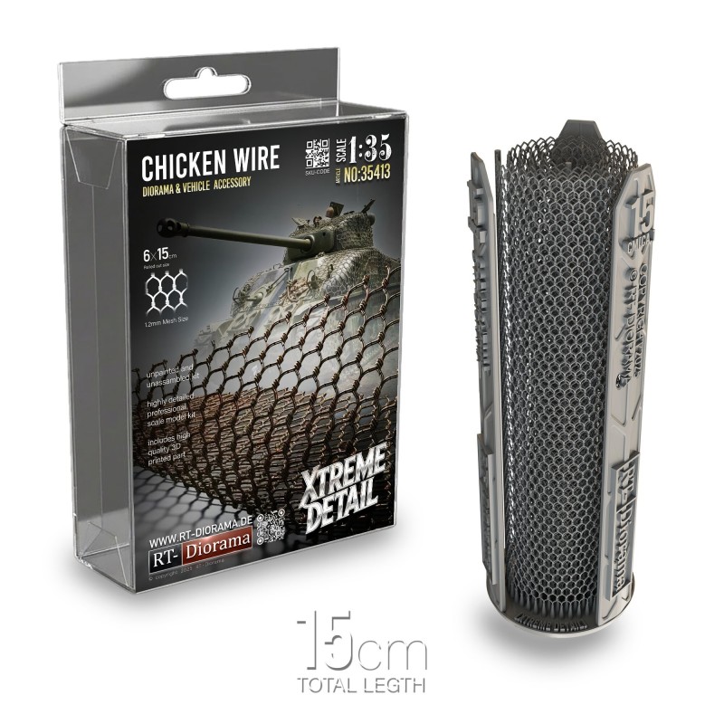 Ultra-Fine Chicken Wire [Hexagonal. Shape] 1/35 3D PRINTED