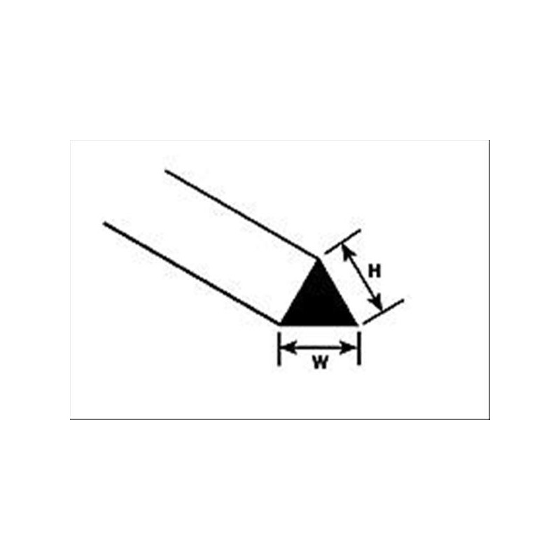 Profilato in stirene TRIANGOLO 3,2mmx250L