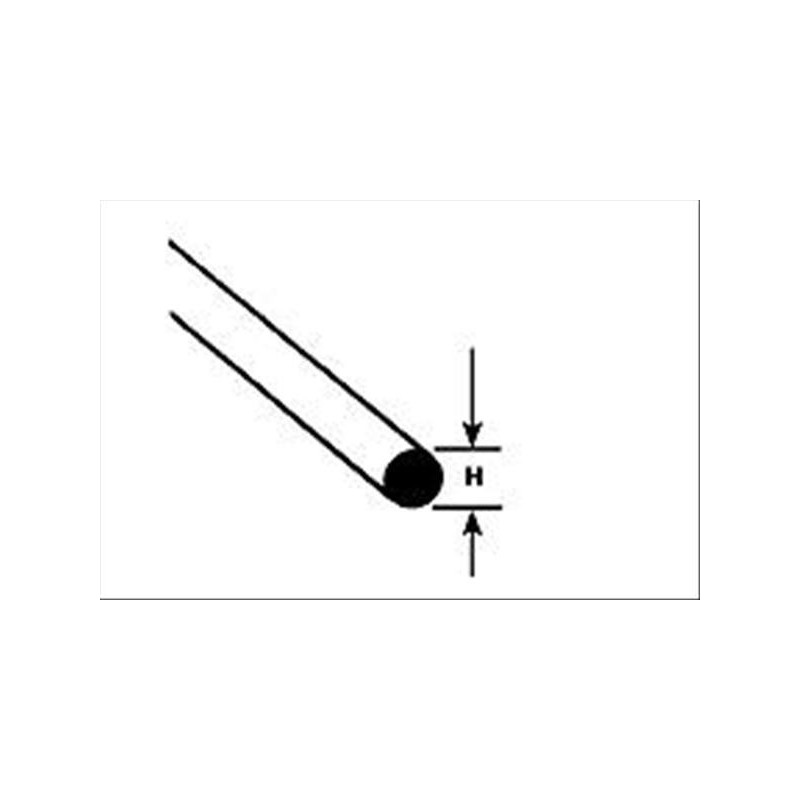 Profilato in stirene TONDO 2,5mmx250L
