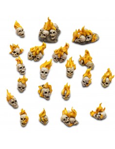 Teschi infuocati in Resina...