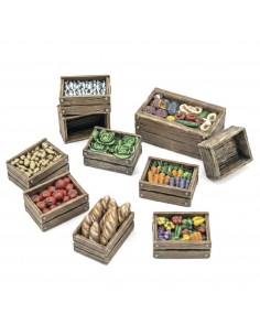 Casse di legno con cibo...