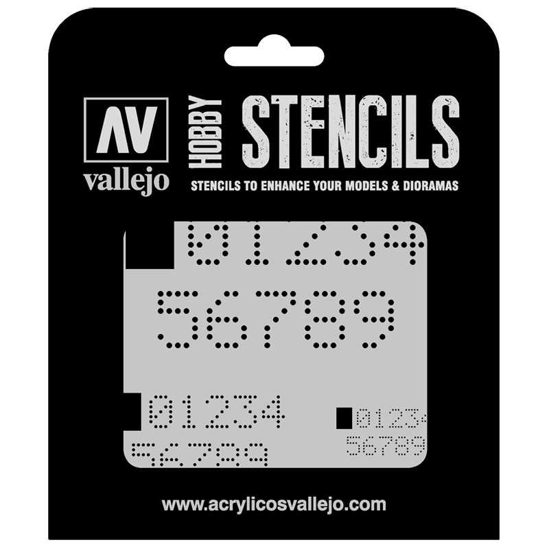Stencils Digital Numbers