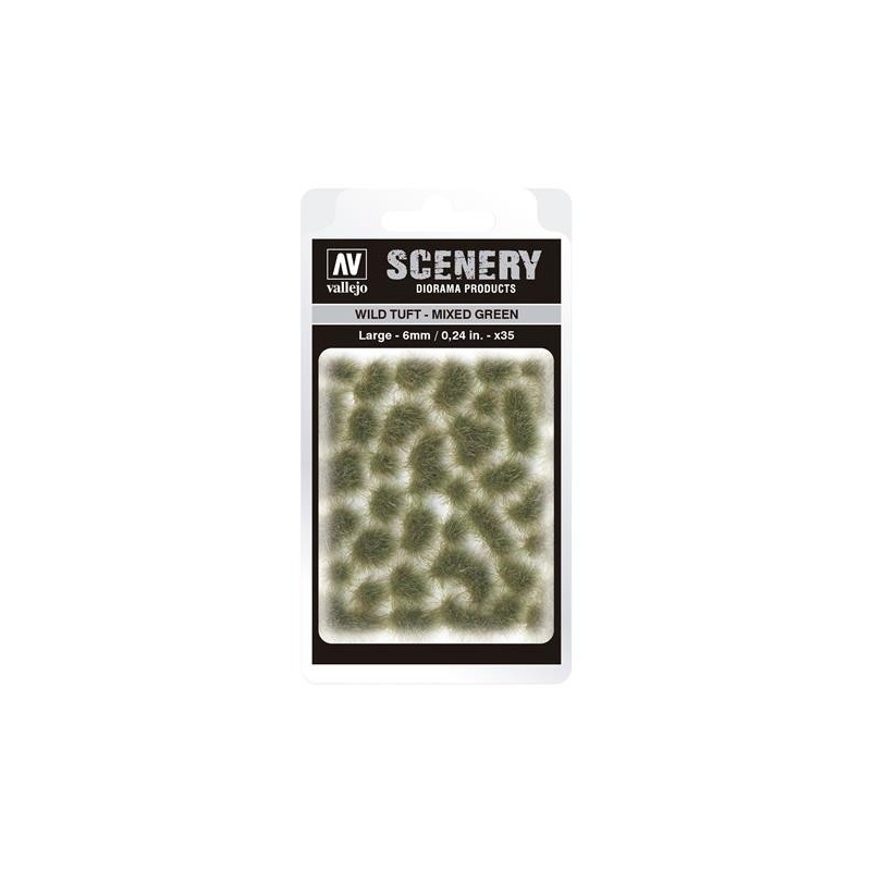 Scenery Wild Tuft - Mixed Green size Large 6mm